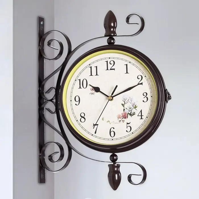Horloge murale Double face de Style Antique