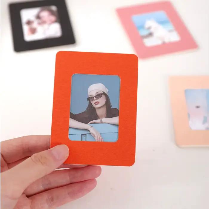 Cadre photo en carton de 3 pouces avec support pliant pour présentoir de bureau