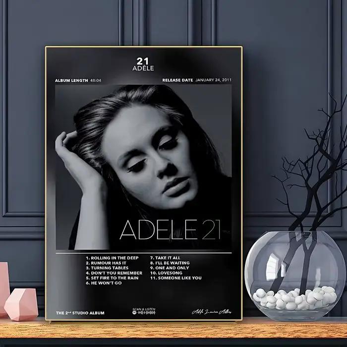 Chanteur Adele affiche HD Art collant mur étanche maison salon Bar décoration