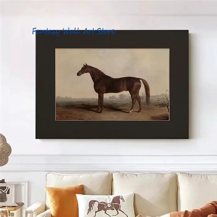 Peinture à l'huile de Style cheval Vintage