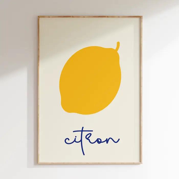 Toile murale imprimée de Fruits alimentaires et boissons