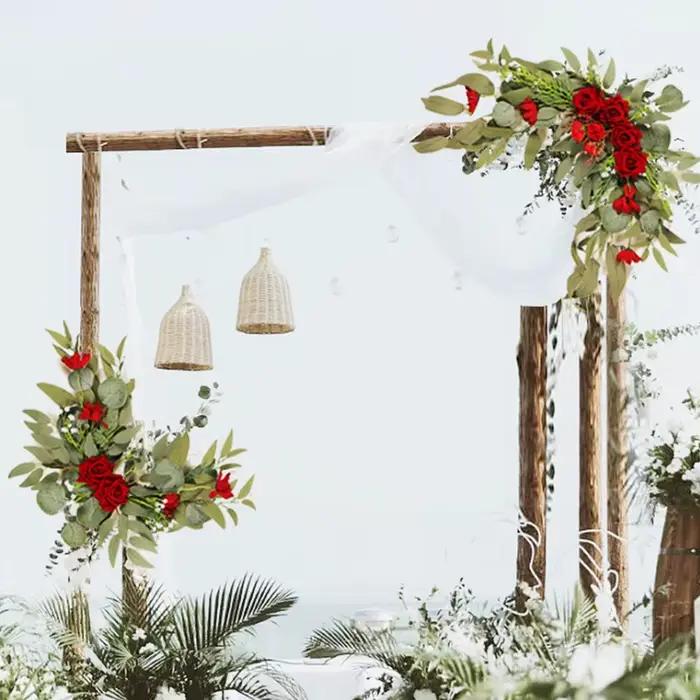 Guirxiété murale de fleurs artificielles pour mariage