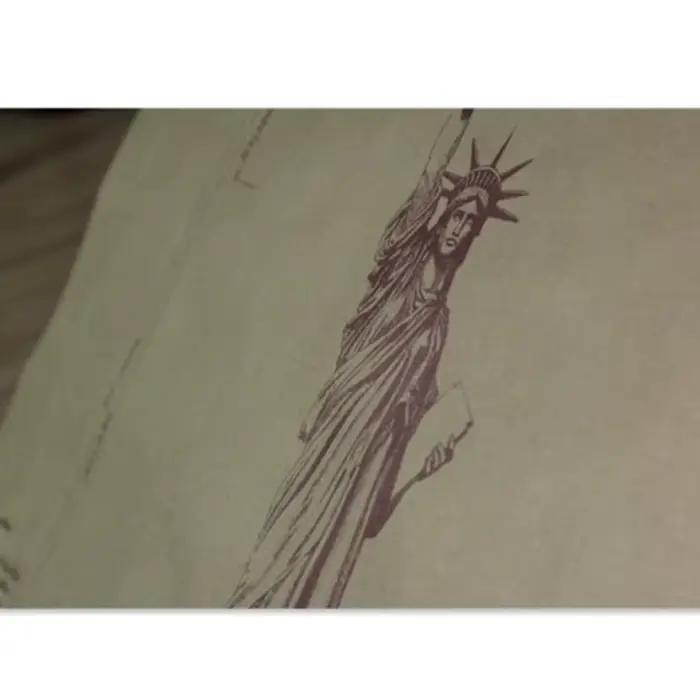 Bar décor à la maison Vintage la Statue de la liberté à New York 1886 Design dessins affiche rétro papier Kraft 51x35 cm autocollant mural