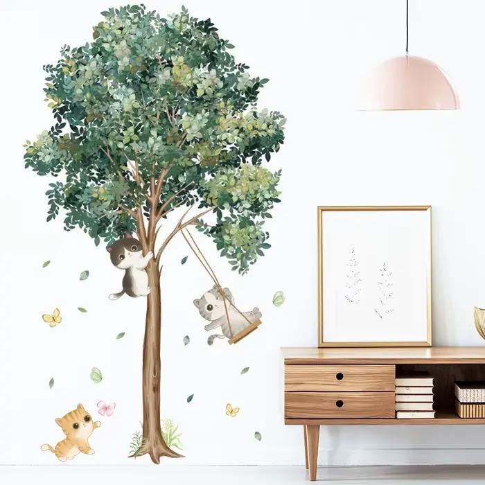 Grands autocollants muraux d'arbre nordique