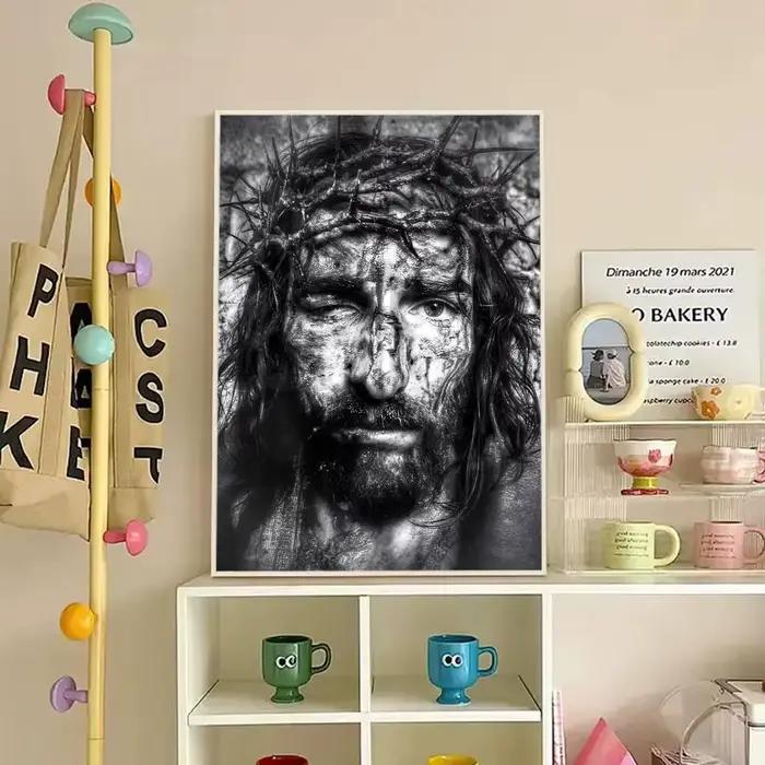 Peinture murale moderne étanche avec croix de fils de dieu