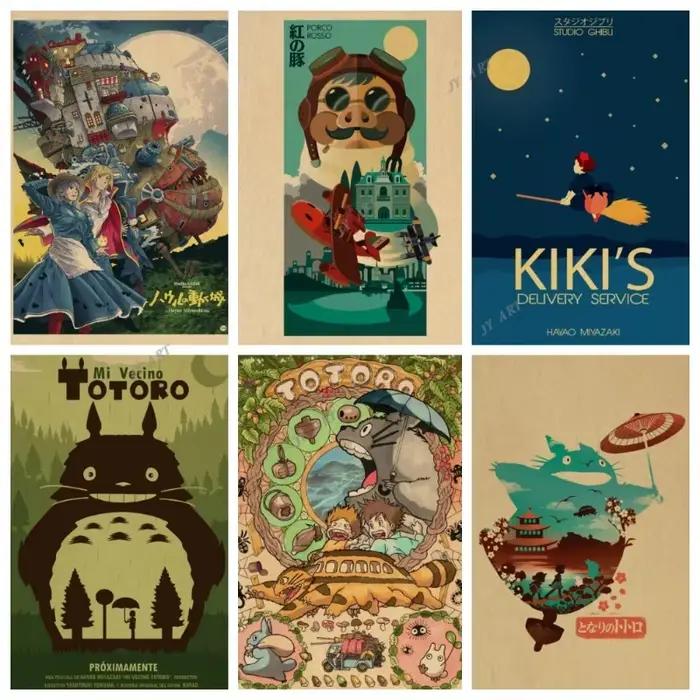 Murales de film rétro Miyazaki Hayao