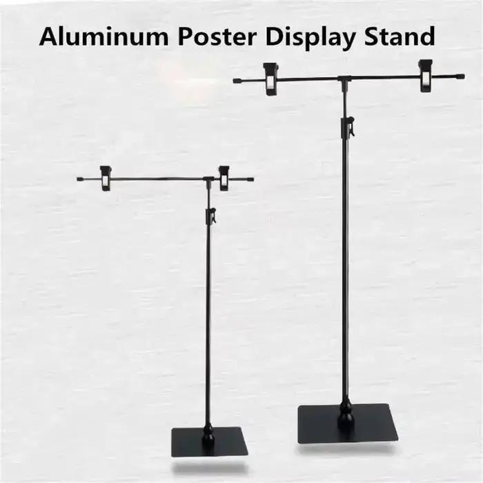 Support d'affiche réglable en acier inoxydable
