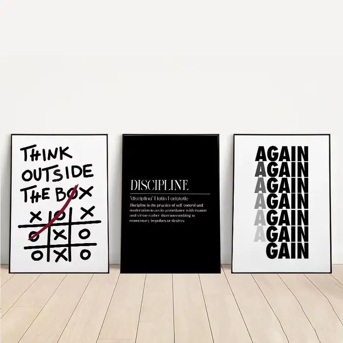Affiche imprimée de Discipline inspirante