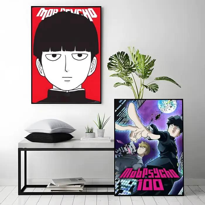 Anime populaire M-MobS P-PsychoS 100 Affiche HD Art mural auto-adhésif étanche – Utilisation multi-scènes