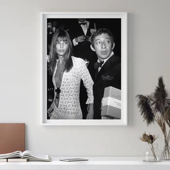 Jane Birkin – affiche de photographie noir et blanc