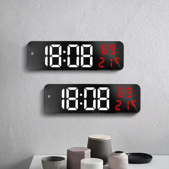 Horloge murale numérique à grand écran LED