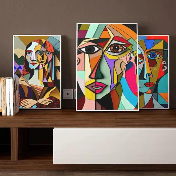 Peinture sur toile de cubisme abstraite