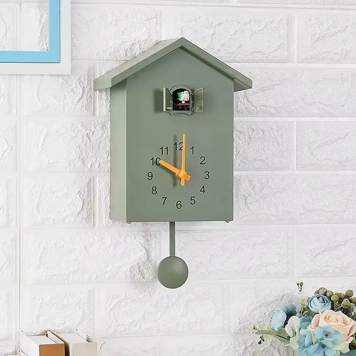 Horloge murale en quartz coucou 20x25cm, design moderne, pour salon, bureau, décoration intérieure, cadeau