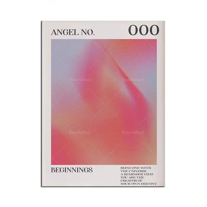 Affiche de Halo Tir d'Ange, Grainy Gradient, Impression d'Massage, Art Esthétique, Décoration de la Maison des Années 70, Affiche Murale à la Mode