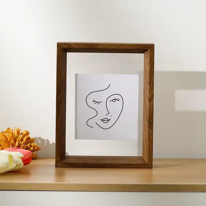 Cadre photo transparent double face pour table de calligraphie
