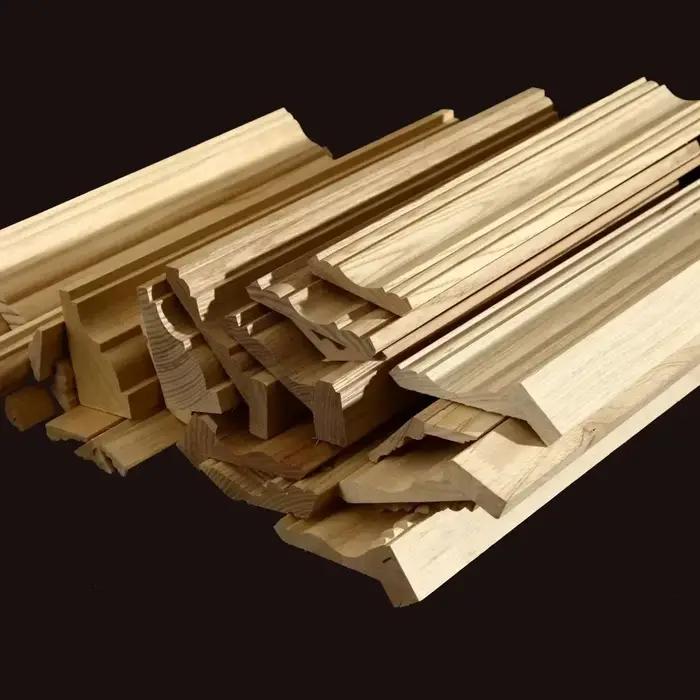 Autocollants muraux de décoration de moulage en bois