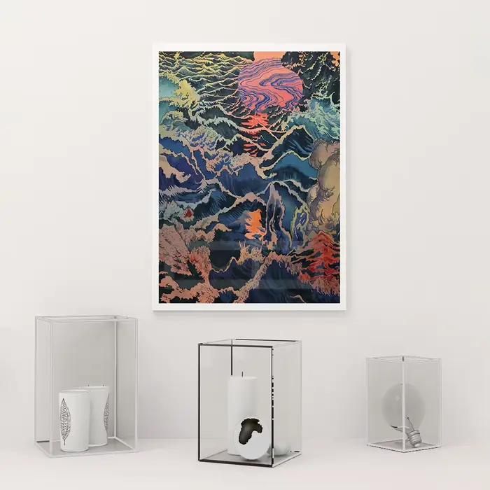 Affiche d'artiste abstrait moderne Aaron Morse