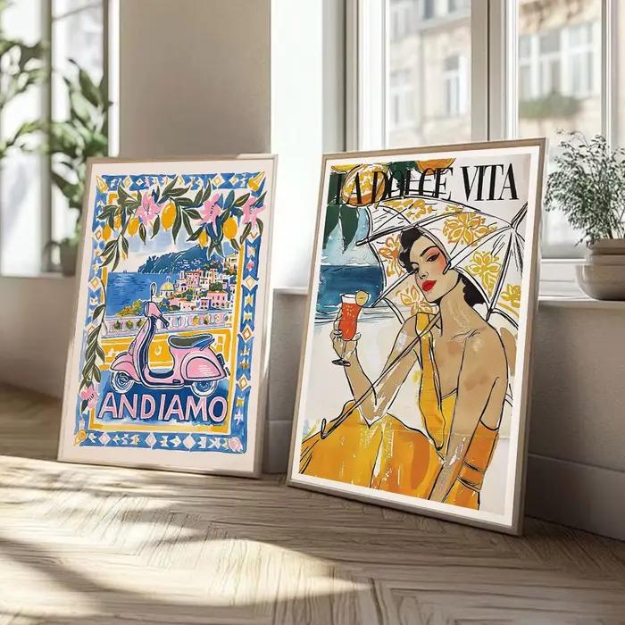 Affiches La Dolce Vita Côte d'Amalfi Italie