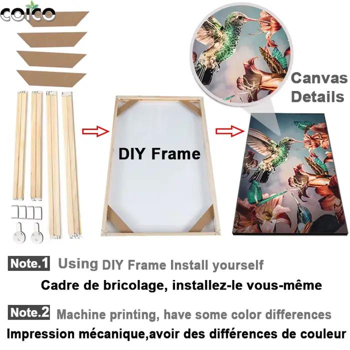 Affiche imprimée sur toile personnalisée avec cadre