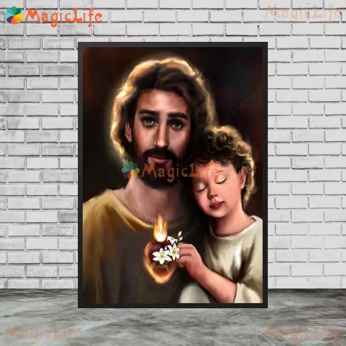 Affiches murales de Religion, christianisme, jésus, missionnaire, images murales pour salon, décoration de maison, peinture sur toile d'art mural sans cadre