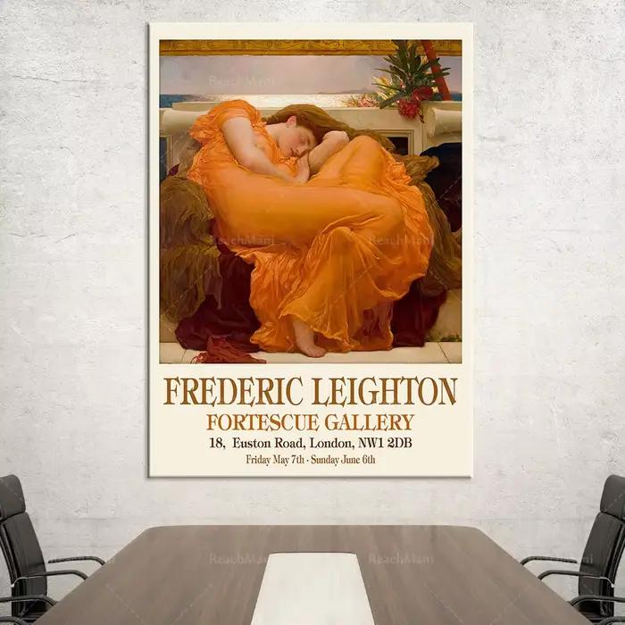 Affiche d'exposition de musée Orange, peinture Frederick Leighton