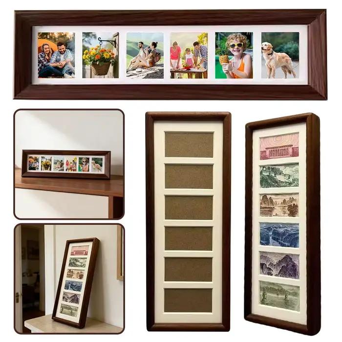 Cadre photo rectangulaire creux en bois pour peinture à l'huile