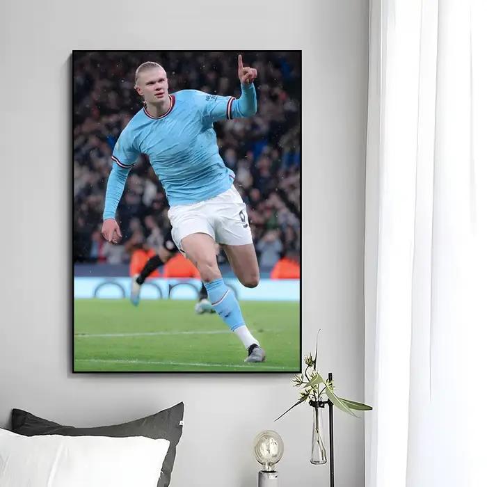 Affiche de l'étoile du football Erling Haaland, impression d'art mural, peinture murale décorative, décoration de la maison, cadeau non encadré