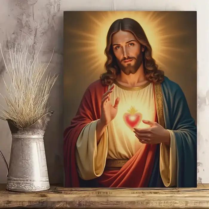 Art mural en métal du Sacré-Cœur de Jésus