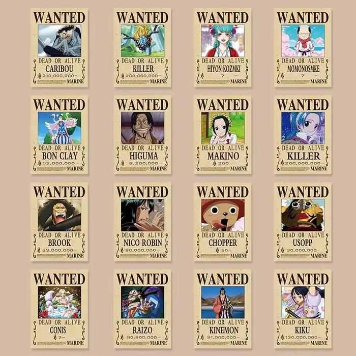 Autocollants One Piece Wanted