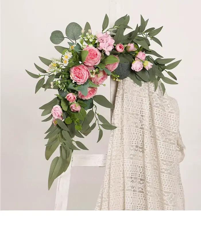 Guirxiété murale de fleurs artificielles pour mariage
