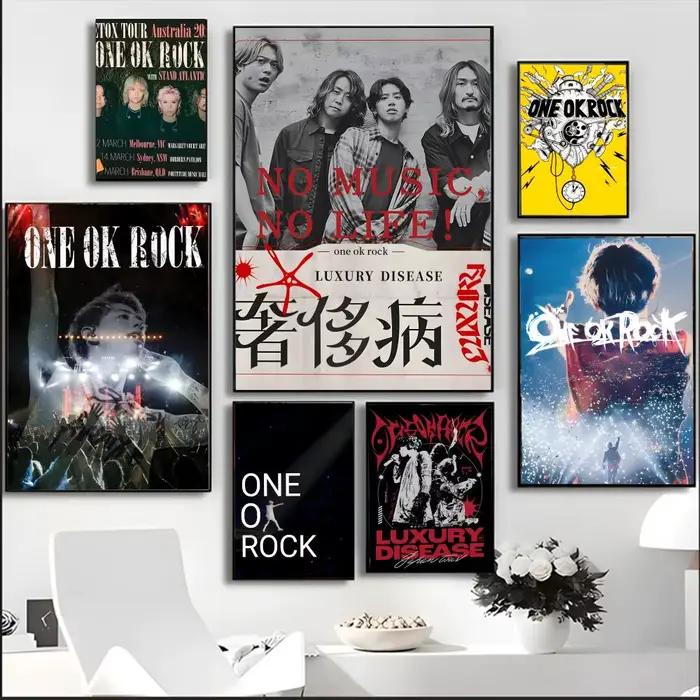 ONE O-OK R-R-ROCK peinture calligraphie HD toile imperméable Art: décoration murale esthétique maison
