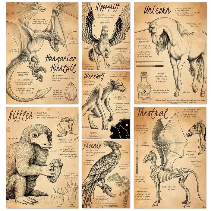 Affiche d'art rétro fantastique
