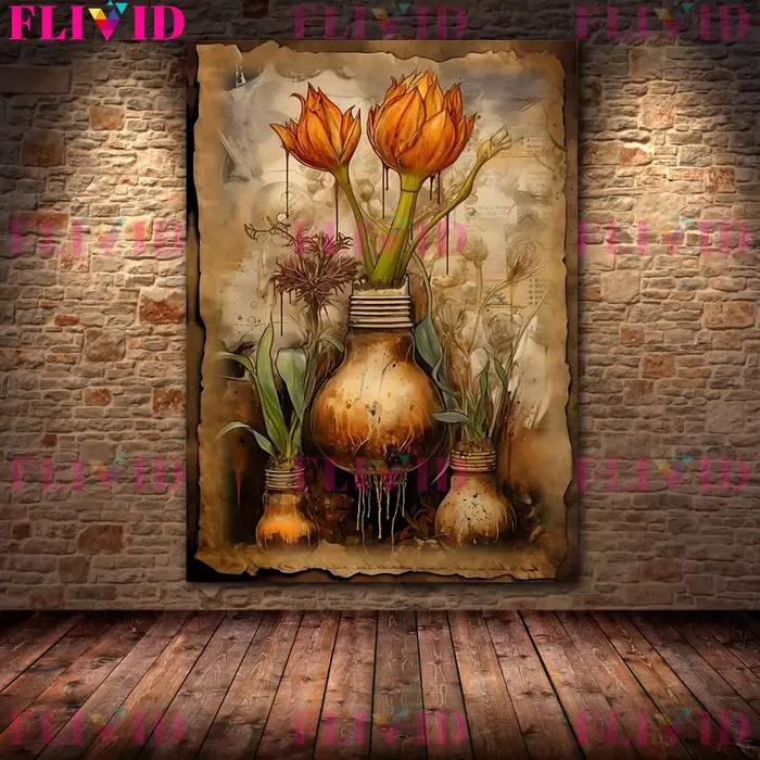 Affiche d'art mural vintage botanique
