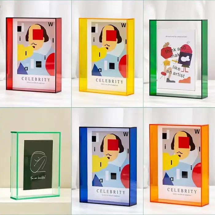 Cadre acrylique coloré bricolage affiche