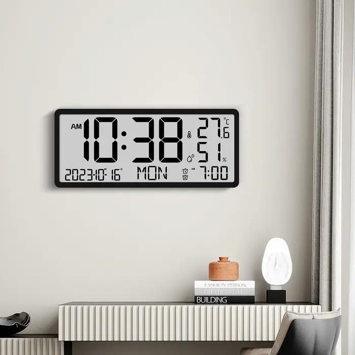 Horloge murale numérique LCD créative pour salon