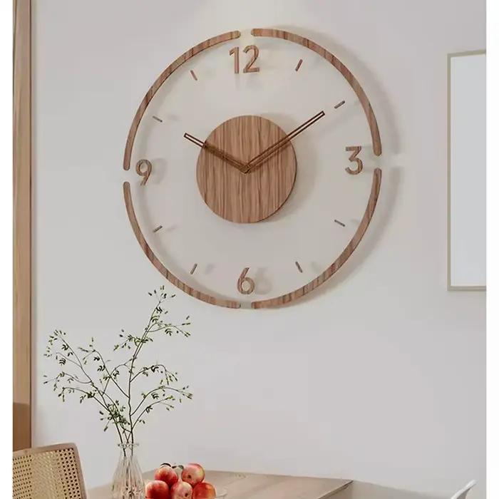 Horloge murale numérique flottante transparente créative