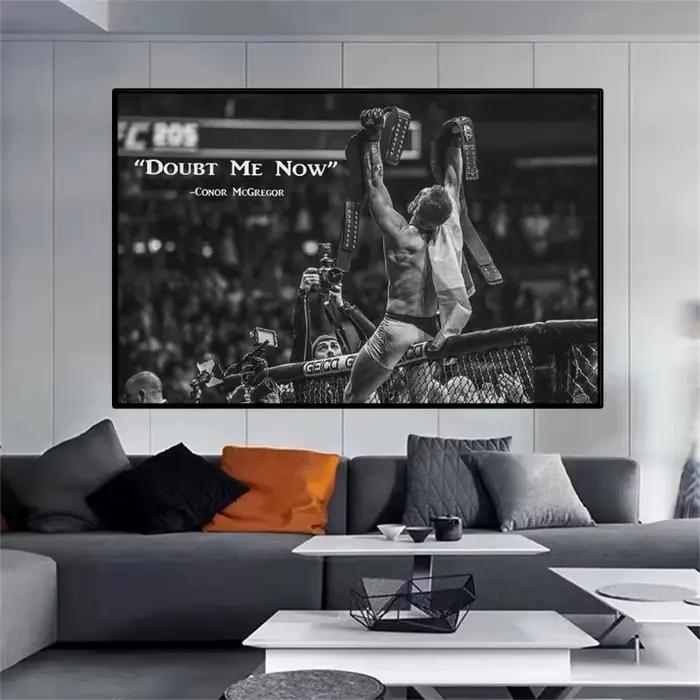 Conor McGregor – affiche de Boxer professionnelle, citation de motivation, peinture sur toile, Art Mural pour salle de sport, salon, décoration murale de maison