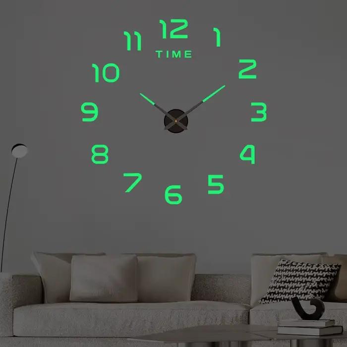 Grande Horloge Murale 3D à Quartz