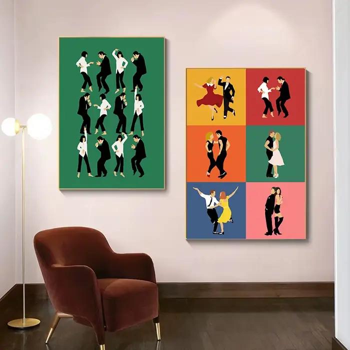 La La Land danse graisse film affiches imprime images murales drôle pulpe Fiction abstraite minimaliste Art toile peinture décor