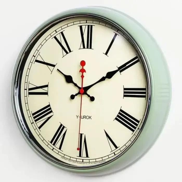 Grande Horloge Murale Américaine, Vintage, Shabby Chic, Salon, Rétro, Décoration de Maison, Chambre à Coucher, Bar Décoratif, Cadeau, SC624