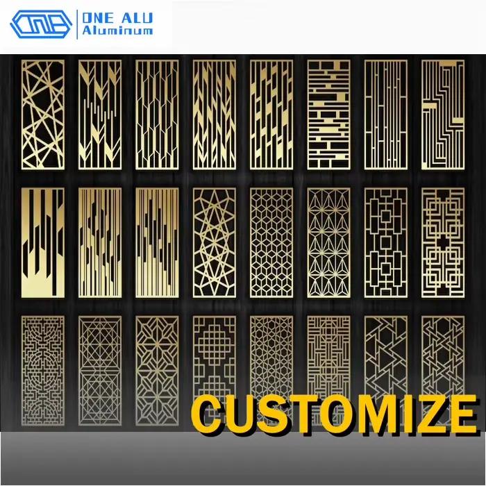Panneau mural décoratif CNC en aluminium, cloison, revêtement extérieur, jardin, cour, patio, villa, intimité extérieure, moderne