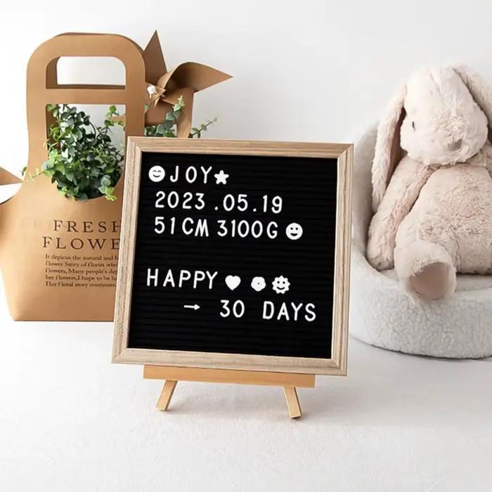 Tableau d'affichage de lettres en bois Simple 10x10 pouces