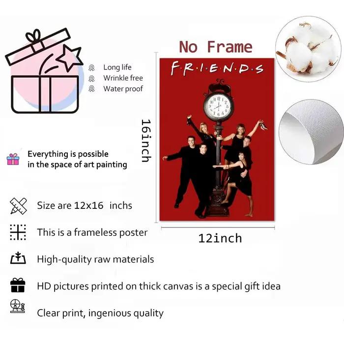 Affiche sur toile de calligraphie de peinture d'amis: sans plis