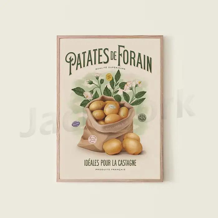 Oseille - Affiche, Garde la pêche - Affiche, Patates de forain - Affiche