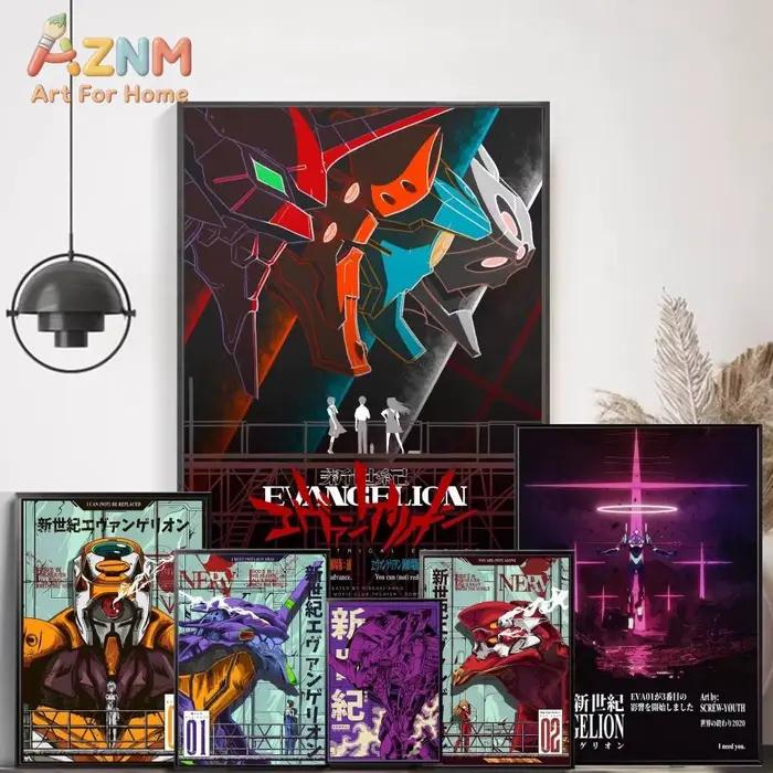 Affiche artistique autocollante N-Neon G-Genesis Evangelion