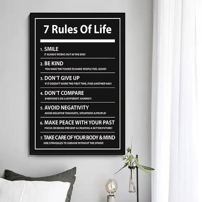 7 règles de vie: lettres inspirantes