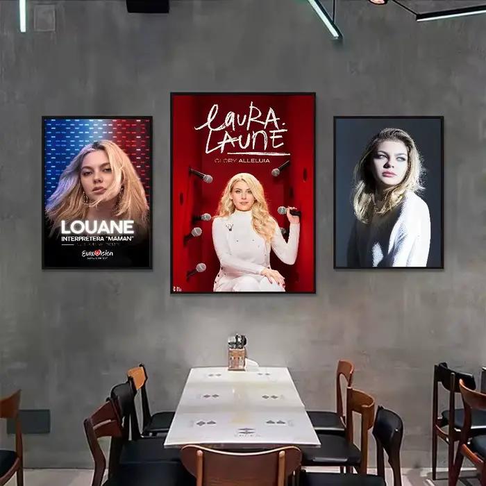 Affiche murale collante de chanteur l-Louane