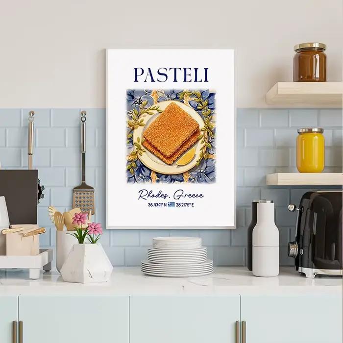 Affiche d'art de la série alimentaire d'italie