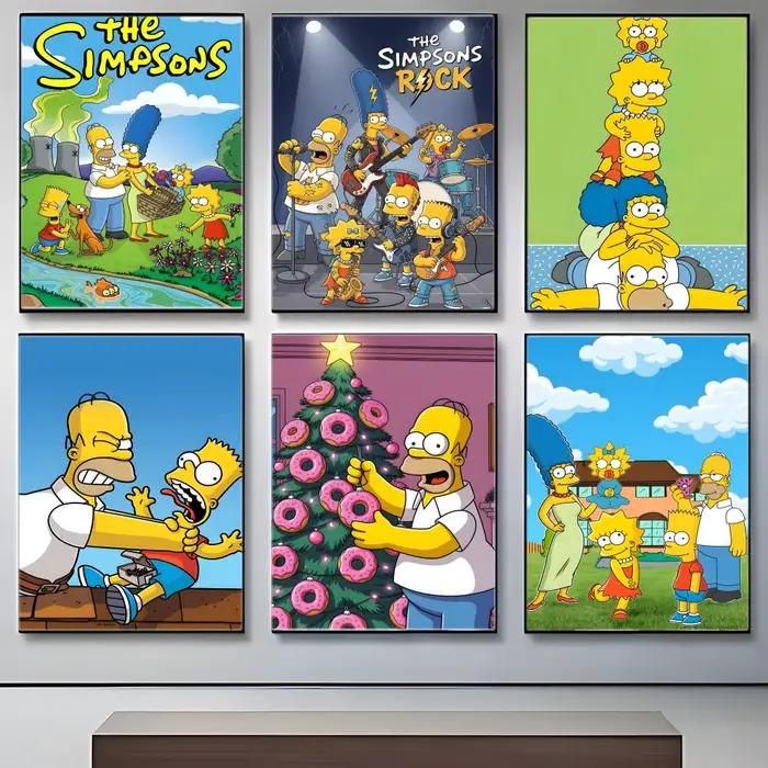 Affiche autocollante de dessin animé classique T-The S-Simpsons