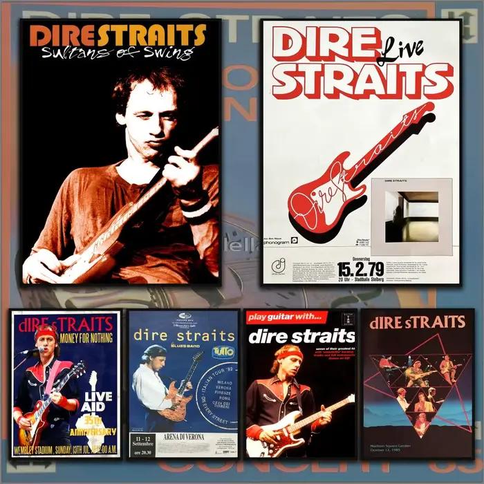 Chanteur d-dire s-straits Rock Band affiche HD Art collant mur étanche maison Anime film